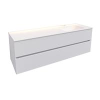 Boss & Wessing Badkamermeubel Solid Surface AQS Oslo 150x46 cm Rechts Mat Wit 
