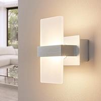 Lampenwelt.com LED wandlamp Yorick met witte kunststof afdekking