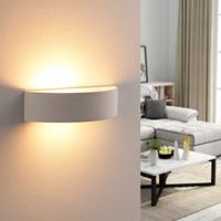 Lindby Halfronde gipswandlamp Aurel, easydim LED lamp