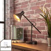 Lampenwelt.com Roestkleurige LED tafellamp Zera, easydim