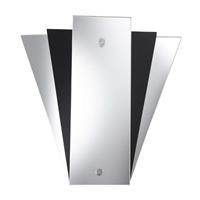 Searchlight Moderne spiegelwandlamp LEWIS, zwart