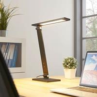 Lampenwelt.com Salome - dimbare LED bureaulamp, zwart