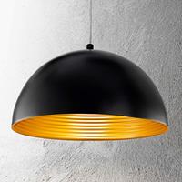 Fabas Luce Tweekleurige hanglamp Dingle zwart-goud