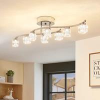 Lindby LED-Deckenleuchte Yaro, verchromt, dimmbar, 8-fl.