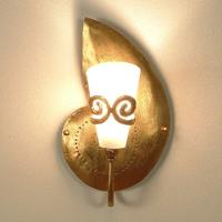 J. Holländer Mooie wandlamp RIFUGIO SCHNECKE goud rechts