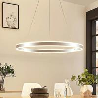 Lampenwelt.com LED-Pendelleuchte Lyani in Chrom, dimmbar, 80 cm