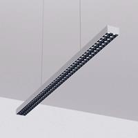 Lampenwelt.com LED hanglamp Jolinda voor kantoor, zilver