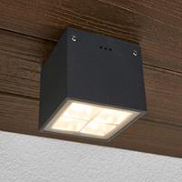 Bega Hoekige LED plafondlamp Gunnar voor buiten, IP65