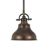 QUOIZEL Hanglamp Emery in industriële stijl brons Ø 20,3cm