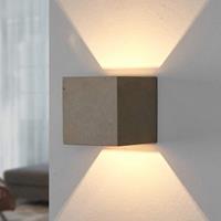 Lindby Betonnen wandlamp Jayden in rechthoekige vorm
