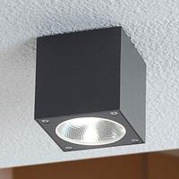 Lampenwelt.com Dobbelsteenvormige LED-buitenplafondlamp Lukas