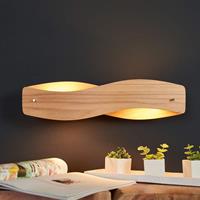 Lucande Wandlamp met dimbare led's van hout