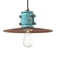 Ferro Luce Vintage hanglamp Nicolo in turkoois