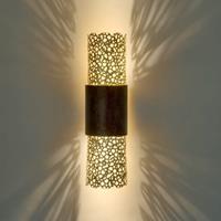 J. Holländer Wandlamp Palazzo, goud/bruin
