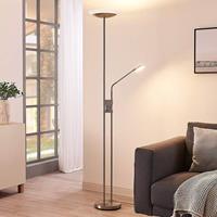 Lampenwelt.com LED-uplighter Jonne met leeslamp, dimbaar, rond