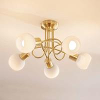 Lindby LED-Deckenlampe Elaina, 5-fl, messing, mit Abstand