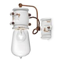 Ferro Luce Witte wandlamp Nicolo in vintage stijl