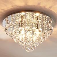 Lindby Funkelnde Deckenlampe Annica mit Chromplatte
