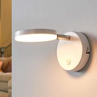 Lindby Witte led wandlamp Milow met schakelaar