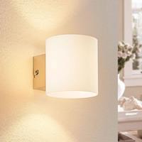 Lindby Weiße Glas-LED-Wandlampe Gerrit