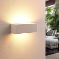 Lindby Hoekige LED wandlamp Tjada van gips