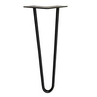 Furniture Legs Europe Raw steel massieve 3-punt hairpin tafelpoot 45 cm