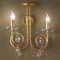 Orion Wonderschone 2-lichts wandlamp VIOLETTA, goud