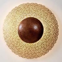 J. Holländer Wandlamp Utopistico Circa, goud-bruin