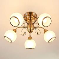 Lindby Deckenleuchte Corentin 5-flammig altmessing