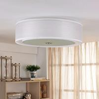 Lindby Tobia - Easydim-LED-Deckenleuchte aus weißem Stoff