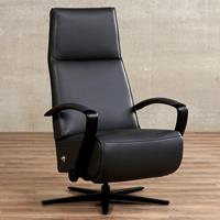 Gijs Meubels Leren relaxfauteuil idol, grijs leer, grijze stoel