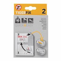 Tiger - fix 2 Befestigungsmaterial 3,3x0,6x2,9 cm Chrom - Chrom