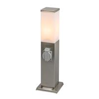 Qazqa Moderne Buitenlamp 45 Cm Staal Met Stopcontact Ip44 - Malios