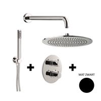 Sanimex Inbouw Regendouche Set  Giulini Thermostatisch Rond Mat Zwart
