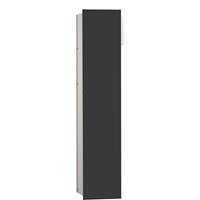 Asis module 2.0 WC-Modul - Unterputzmodell, 1 Tür, Türanschlag links, Farbe: aluminium/schwarz - 975427553 - Emco