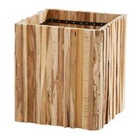 4 Seasons Outdoor Miguel plantenbak 45x45xH50 cm teak 4-Seasons Outdoor