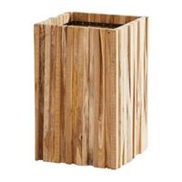 4 Seasons Outdoor Miguel plantenbak 45x45xH70 cm teak 4-Seasons Outdoor