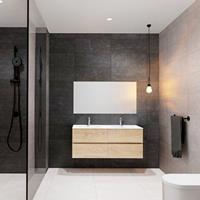 Boss & Wessing Badkamermeubel Solid Surface BWS Stockholm 120x46 cm Washed Oak (alle varianten)