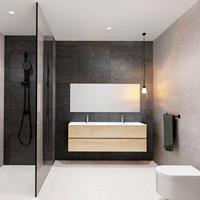 Boss & Wessing Badkamermeubel Solid Surface BWS Oslo 150x46 cm Washed Oak (alle varianten)