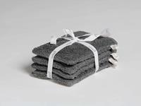 Yumeko Washandjes dark grey 15x22 - 4 st