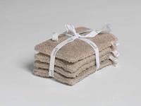 Yumeko Washandjes warm taupe 15x22 - 4 st