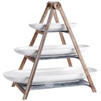 Villeroy & Boch Etagère Artesano Original Eye Catcherset inclusief olijvenschaal, baguetteschaal, fruitschaal (set, 4-delig)