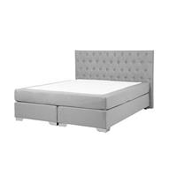 Beliani Boxspring lichtgrijs 160 x 200 cm DUCHESS