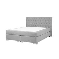 Beliani Boxspring lichtgrijs 180 x 200 cm DUCHESS