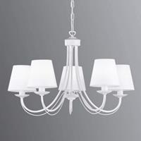 Trio Leuchten Kroonluchter Cortez, wit, 5-lamps