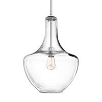 KICHLER Medium glas-hanglamp Everly Fassung chroom