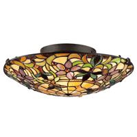 02-elstead - Kami Deckenleuchte, Vintage Bronze und Tiffany Glas