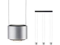 Paulmann,LED Pendelleuchte Aldan 3x9W Schwarz/Alu gebürstet dimmbar