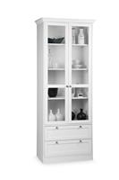 Finori - 001738 Landwood 51 weiss matt Vitrine Standvitrine Beistellvitrine Wohnvitrine ca. 80 cm-'SW11650'