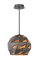 Lucide Pendelleuchte Malunga aus Metall, grau-gold